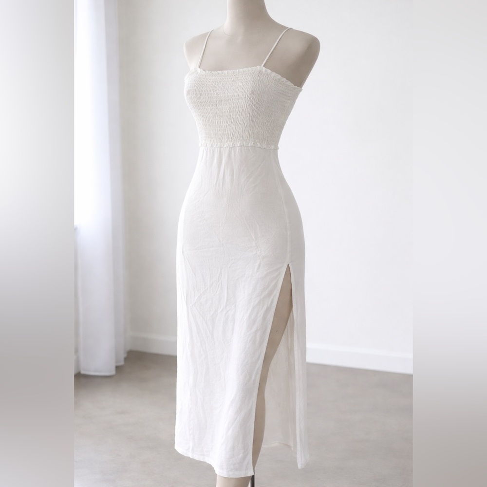 Zara Cream Textured Dress